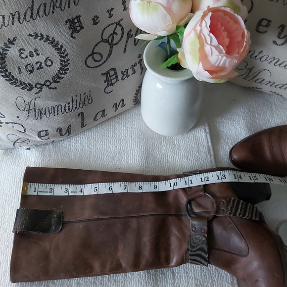 Rare U roads soft slouch leather western riding boots recycled tire like new - Picture 15 of 16